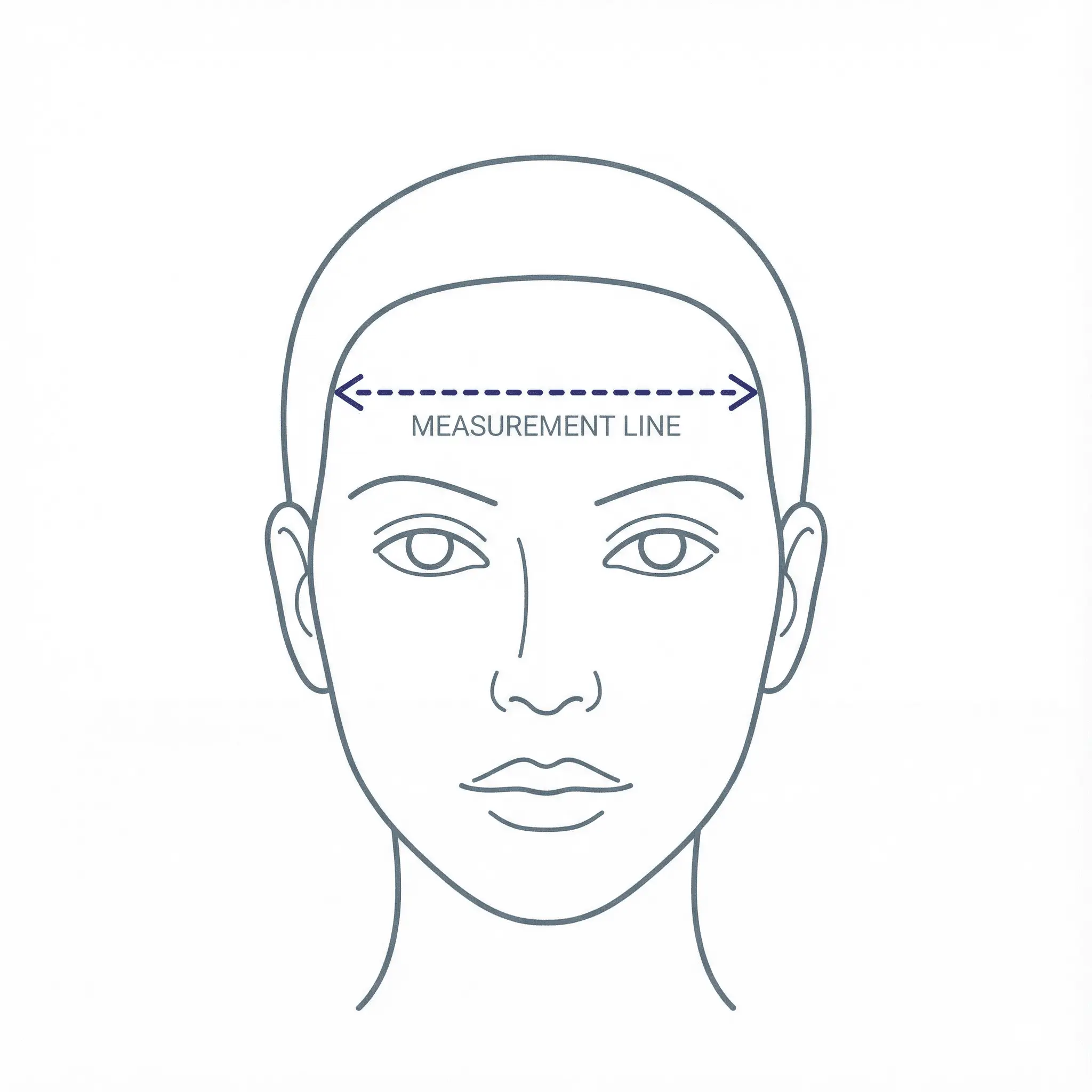 Forehead Measurement Illustration